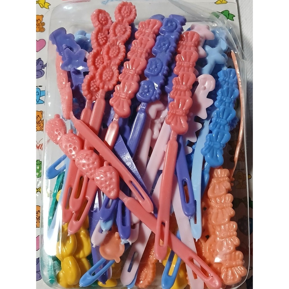 Vintage Tara Hair Accessories Barrettes Multi Pack Plastic Self Hinge Deadstock - Picture 6 of 9